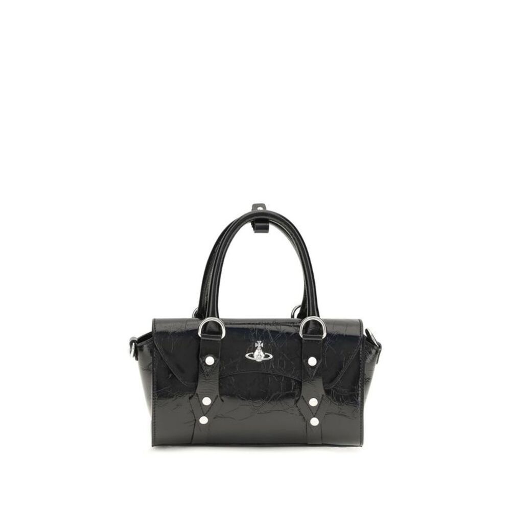 Vivienne Westwood Black Calf Leather Bos Taurus Shoulder Women's Bag